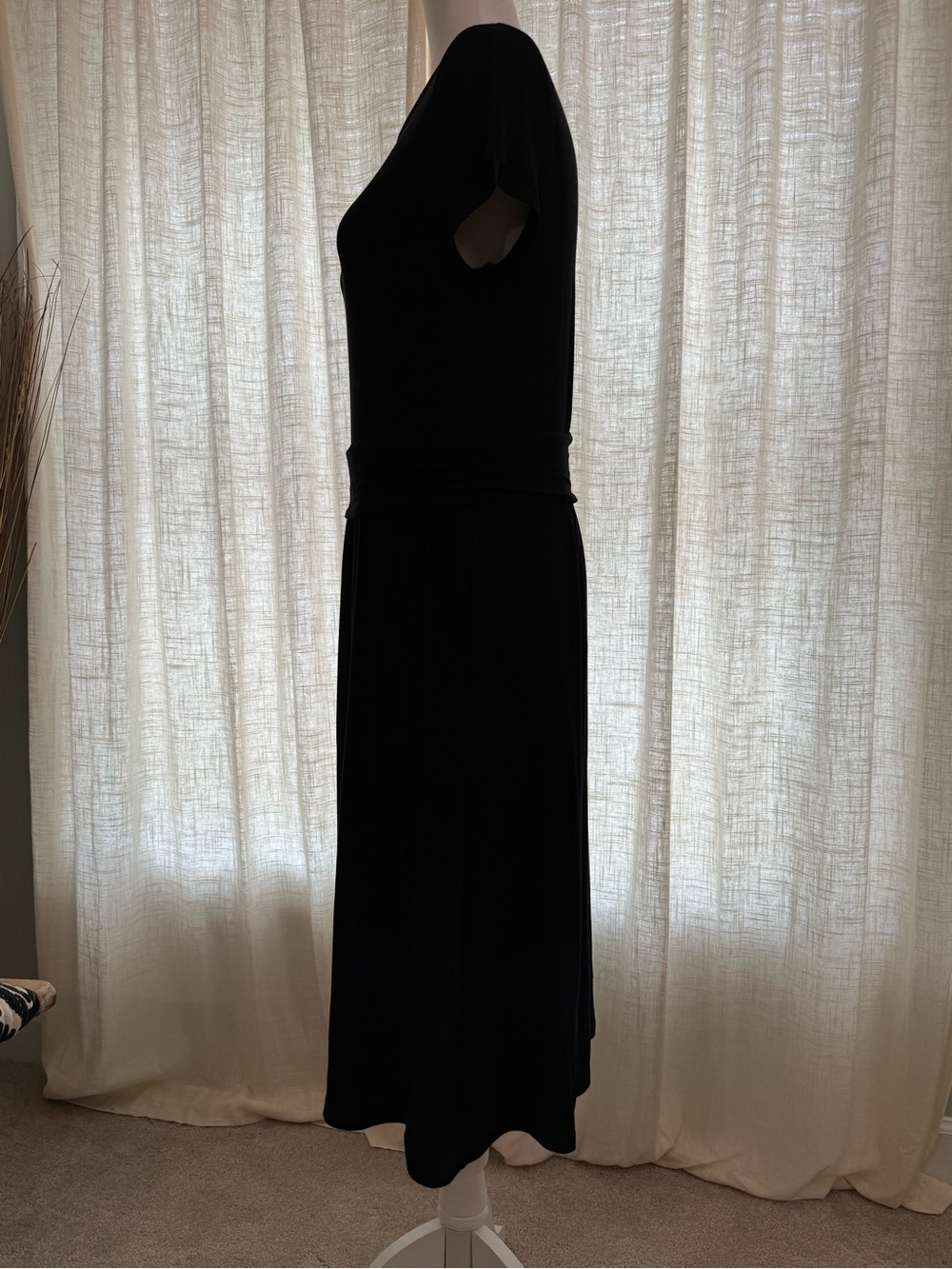 Boden Black Amelie Jersey Midi Dress - Size 10 - Picture 5 of 6